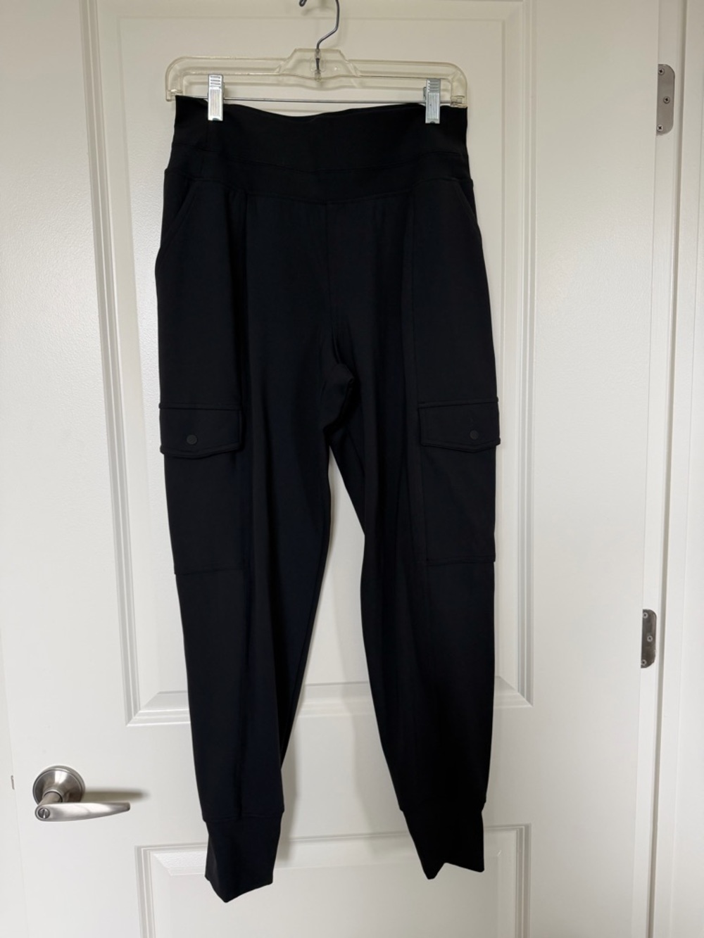 Athleta Black Cargo Joggers with High Waist